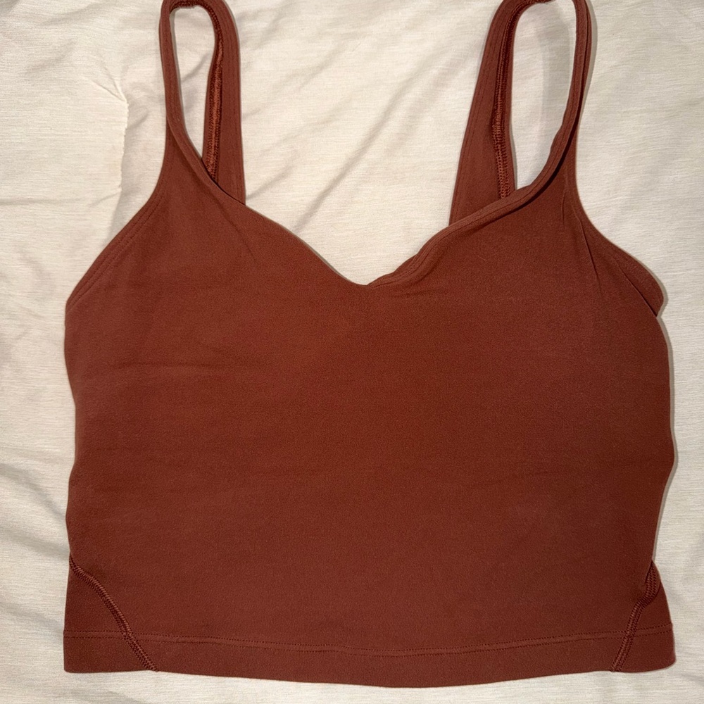 LululemonScoop Neck Cropped Tank Top - Brown